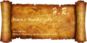 Hantz Renátó névjegykártya